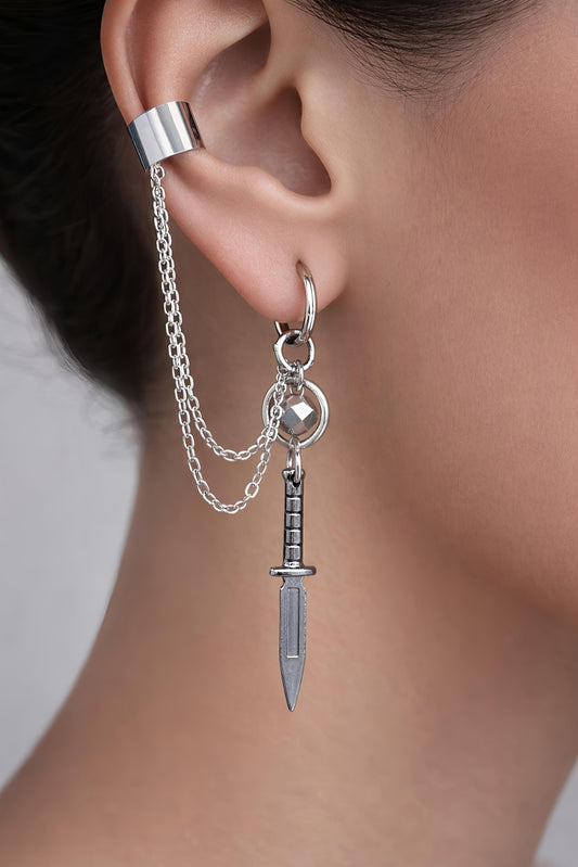 Midnight Testament Cuff & Hoop Earrings