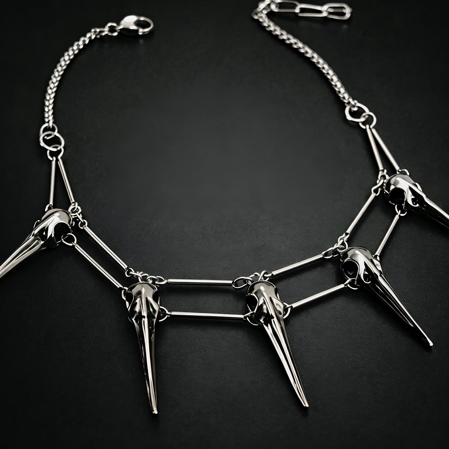 Crow Mask Gothic Necklace