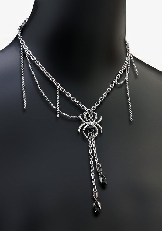 Arachnid Drop Gothic Necklace
