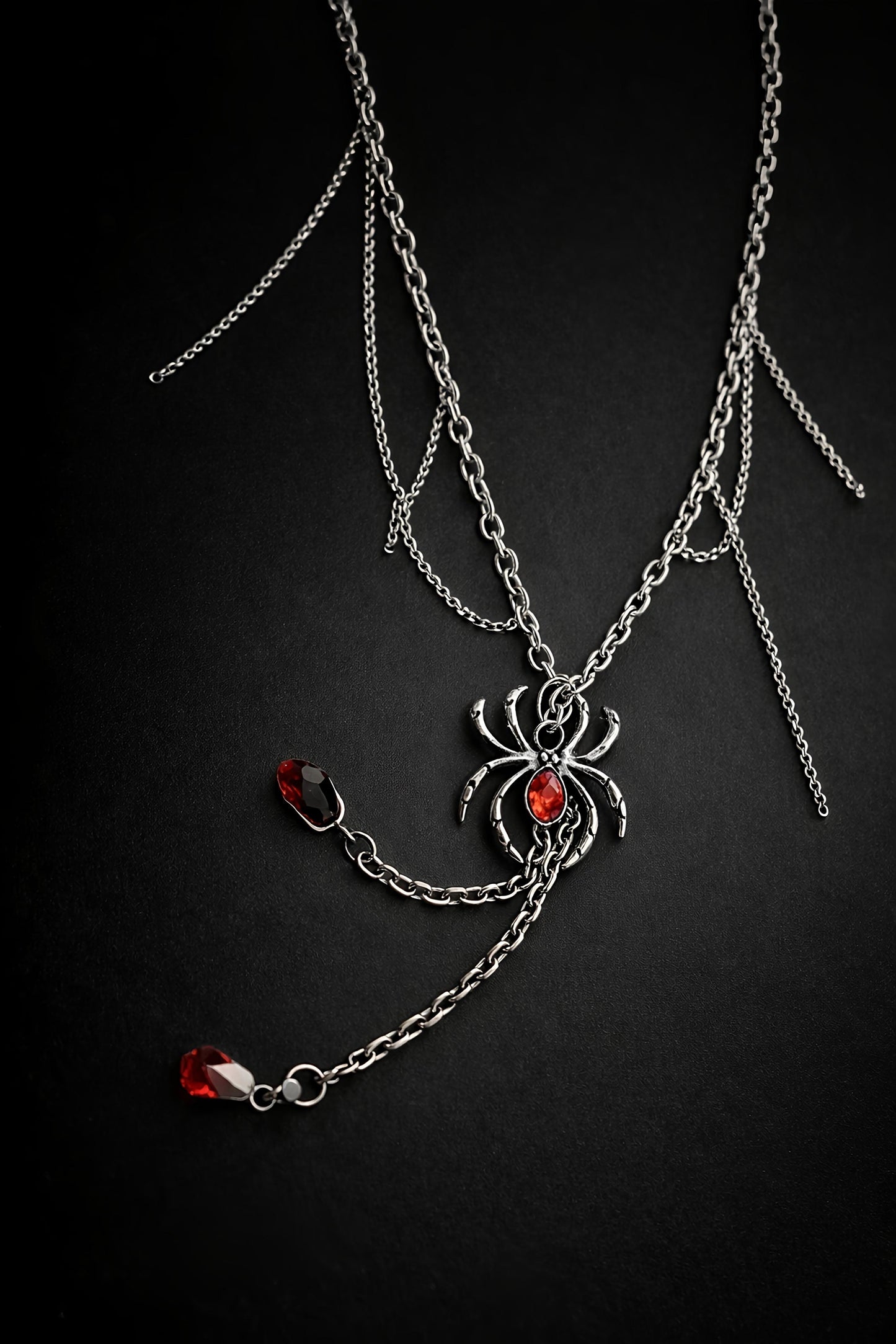 Arachnid Drop Gothic Necklace