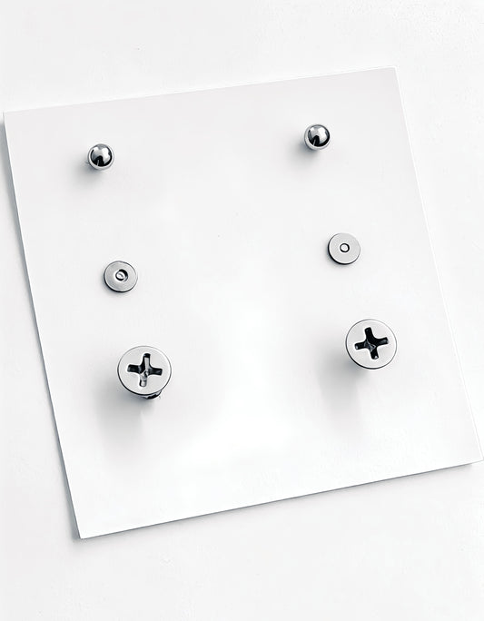 Disturbia Gothic Piercing Studs (Set of 3)