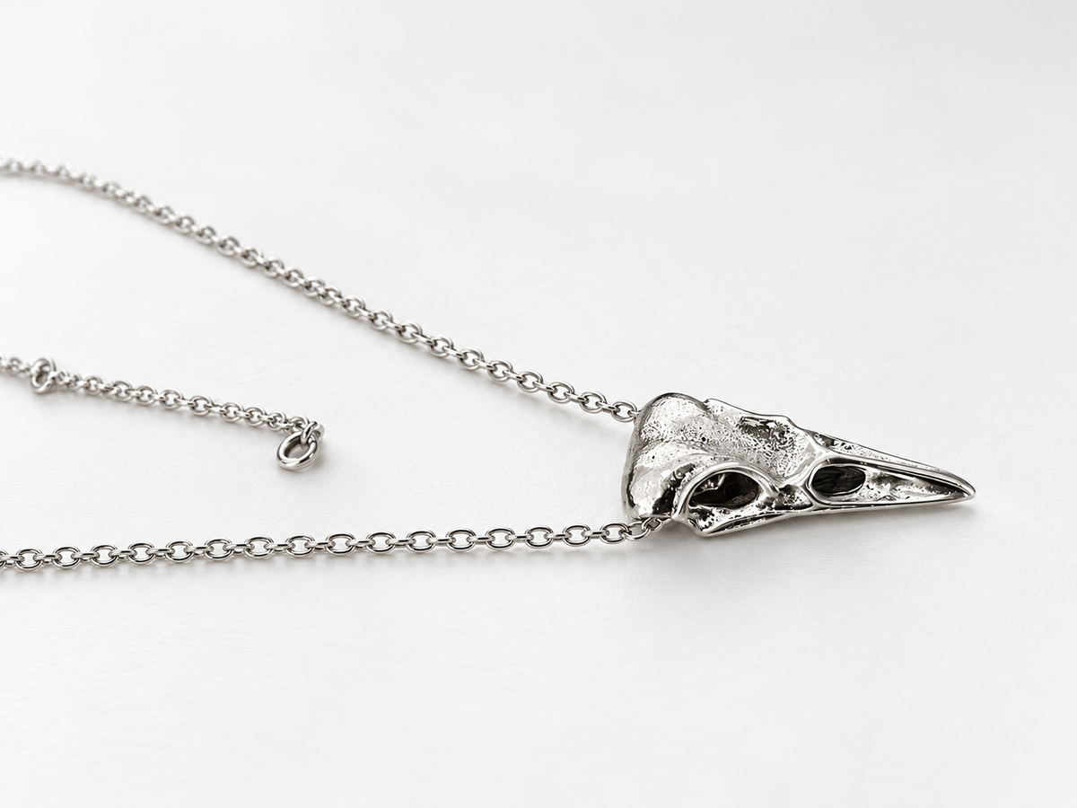 Hollow Omen Bird Skull Pendant