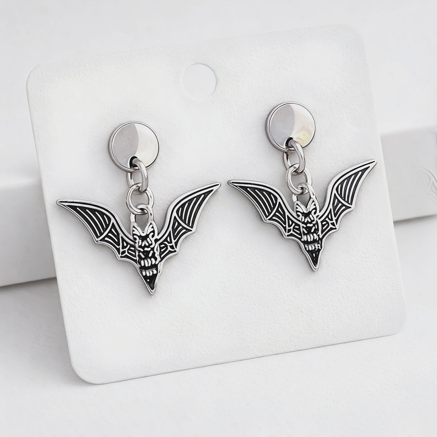 Obsidian Bat Sigil Studs