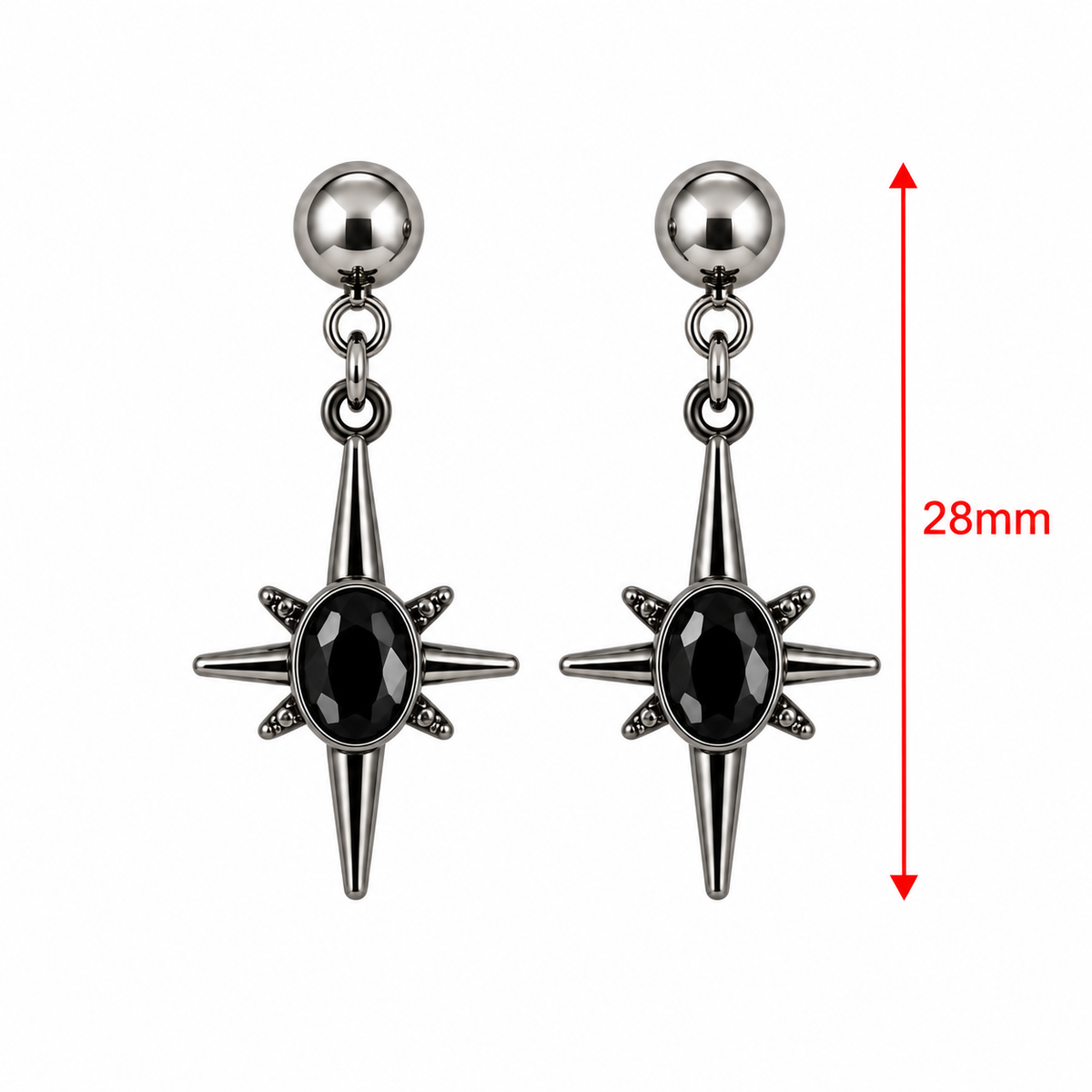 Lenore’s Midnight Gothic Drop Studs
