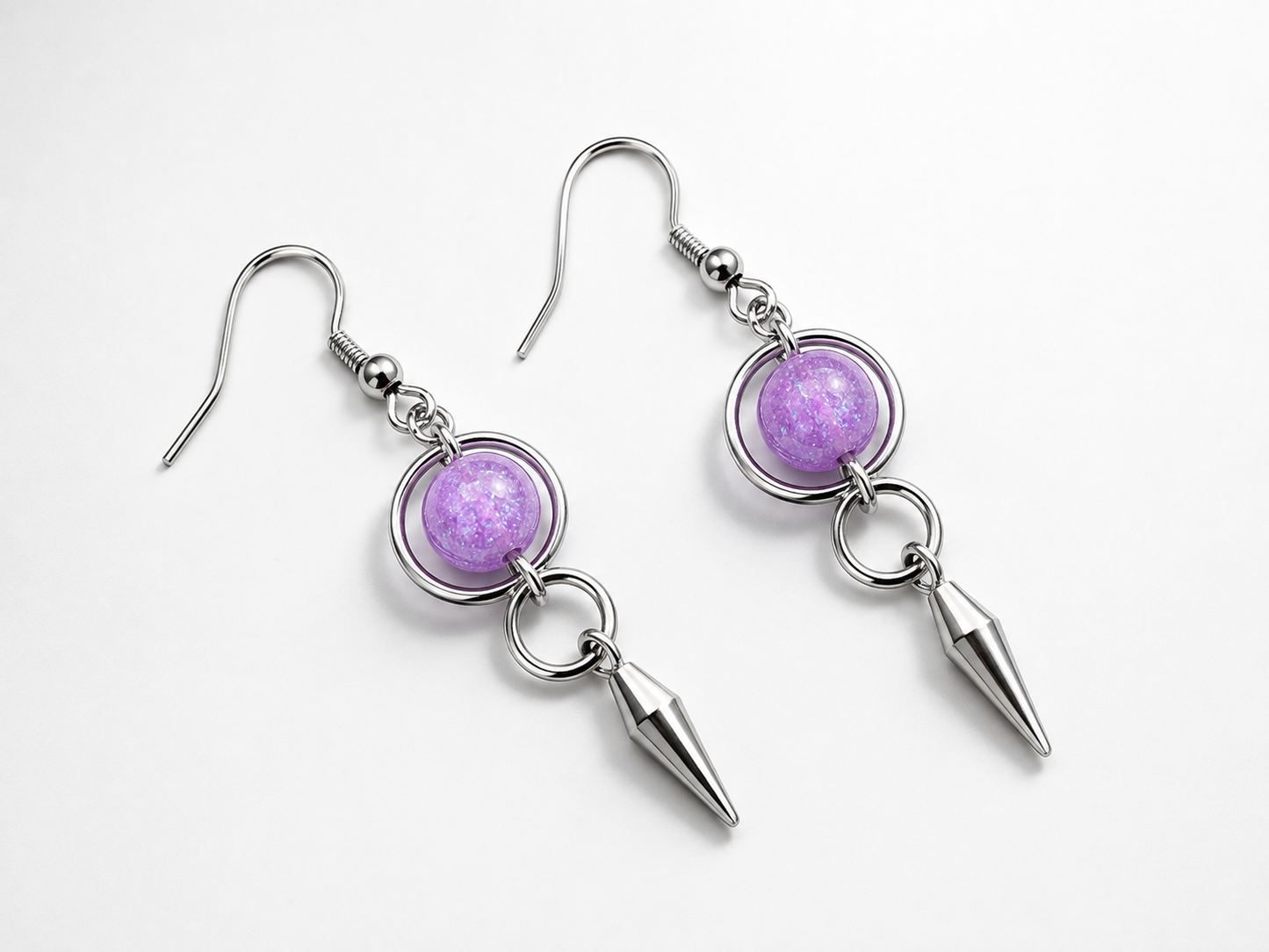 Mystic Falls Amethyst Gothic Earrings