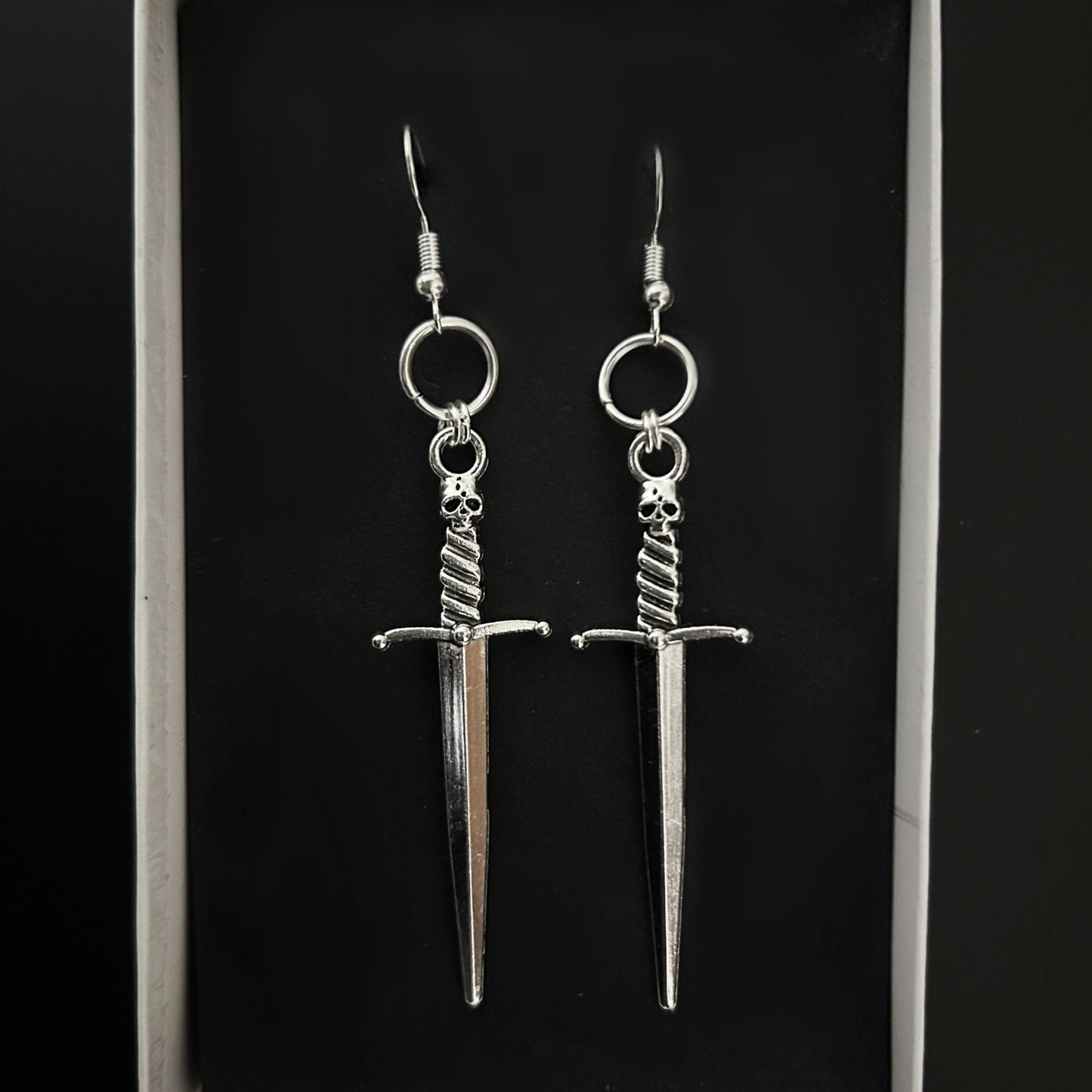 Skull and Steel Earrings