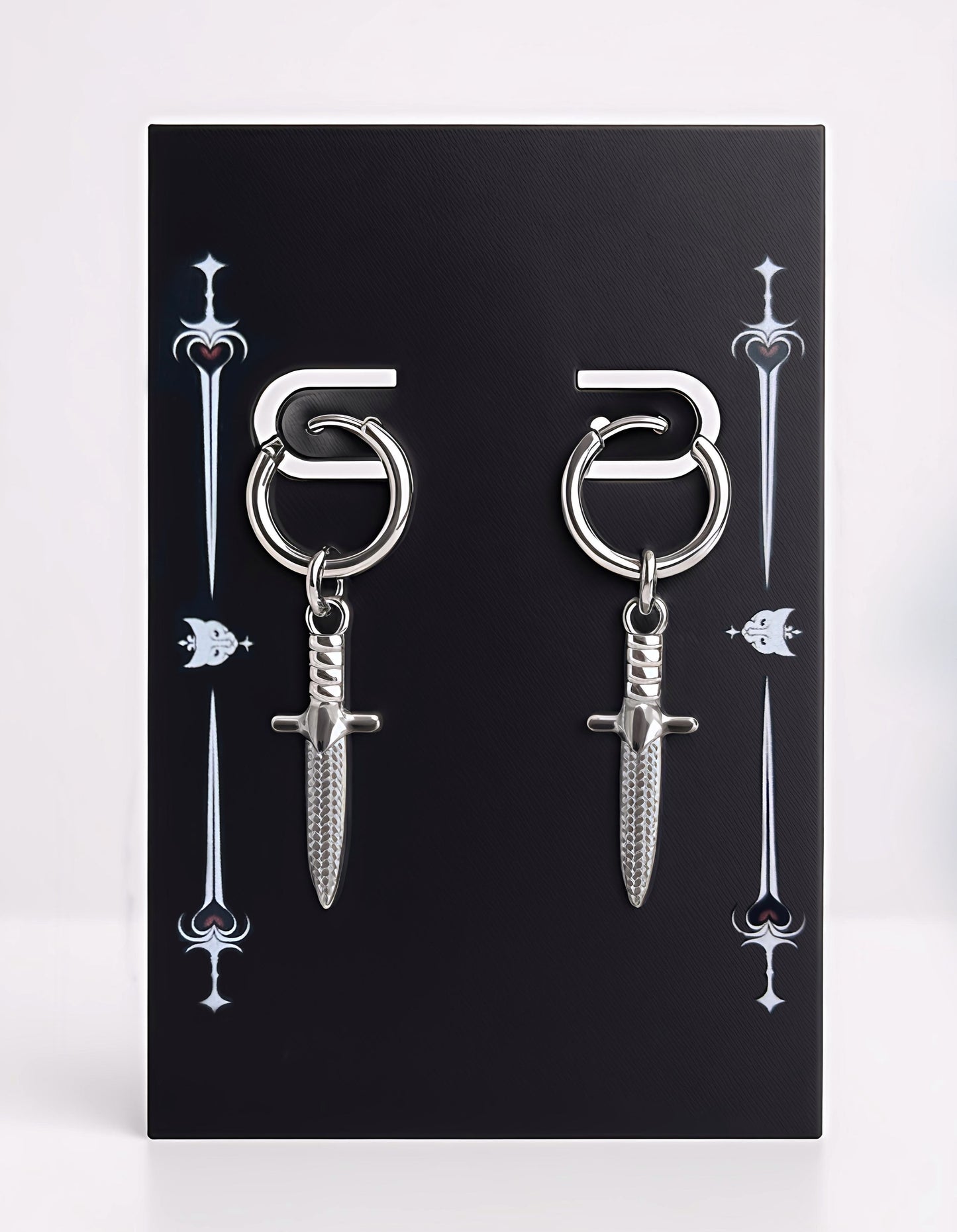 Obsidian Fang Hoops