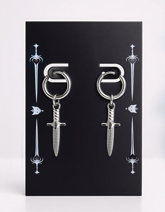 Obsidian Fang Hoops