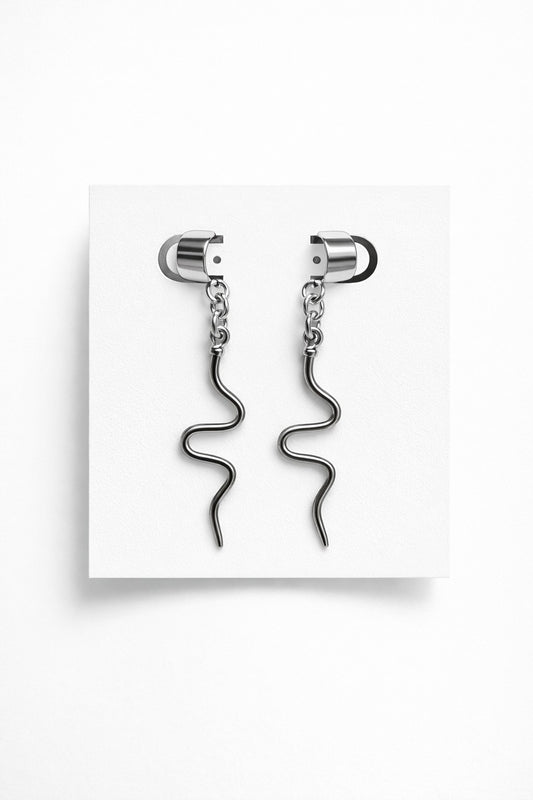 Black Serpent Gothic Ear Cuffs