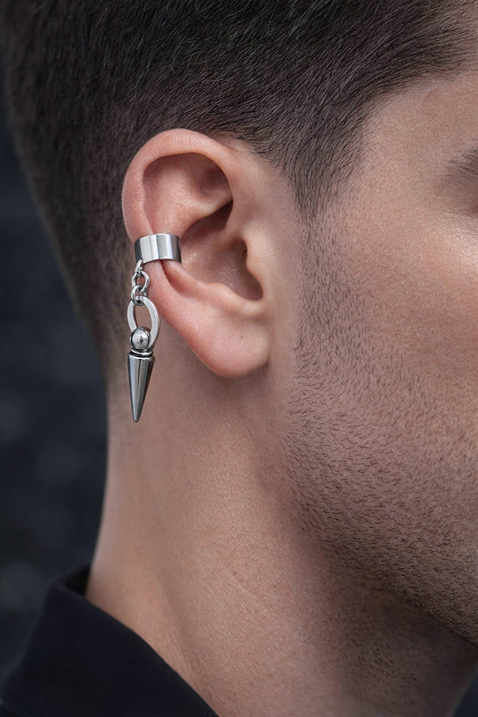 Obsidian Spike Ear Cuffs