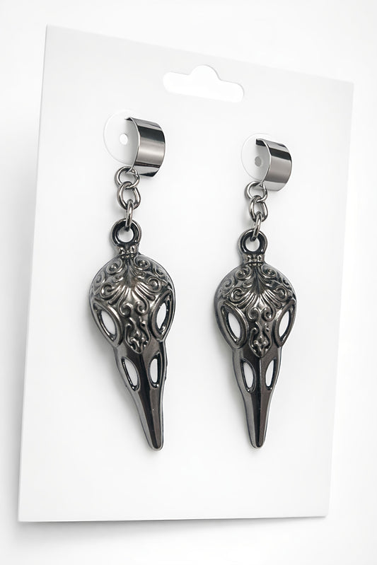 Raven Plague Mask Ear Cuffs