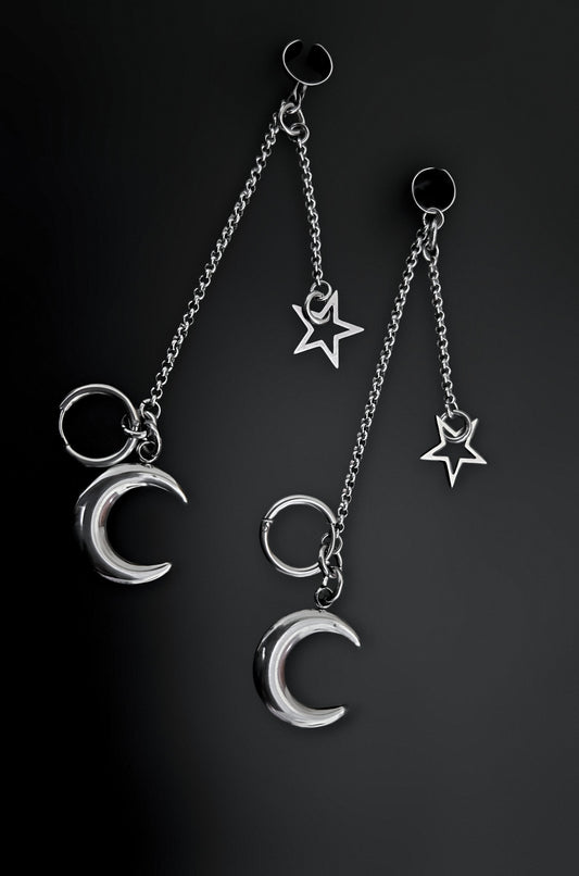 Moonlit Celestial Cuff & Hoop Earrings