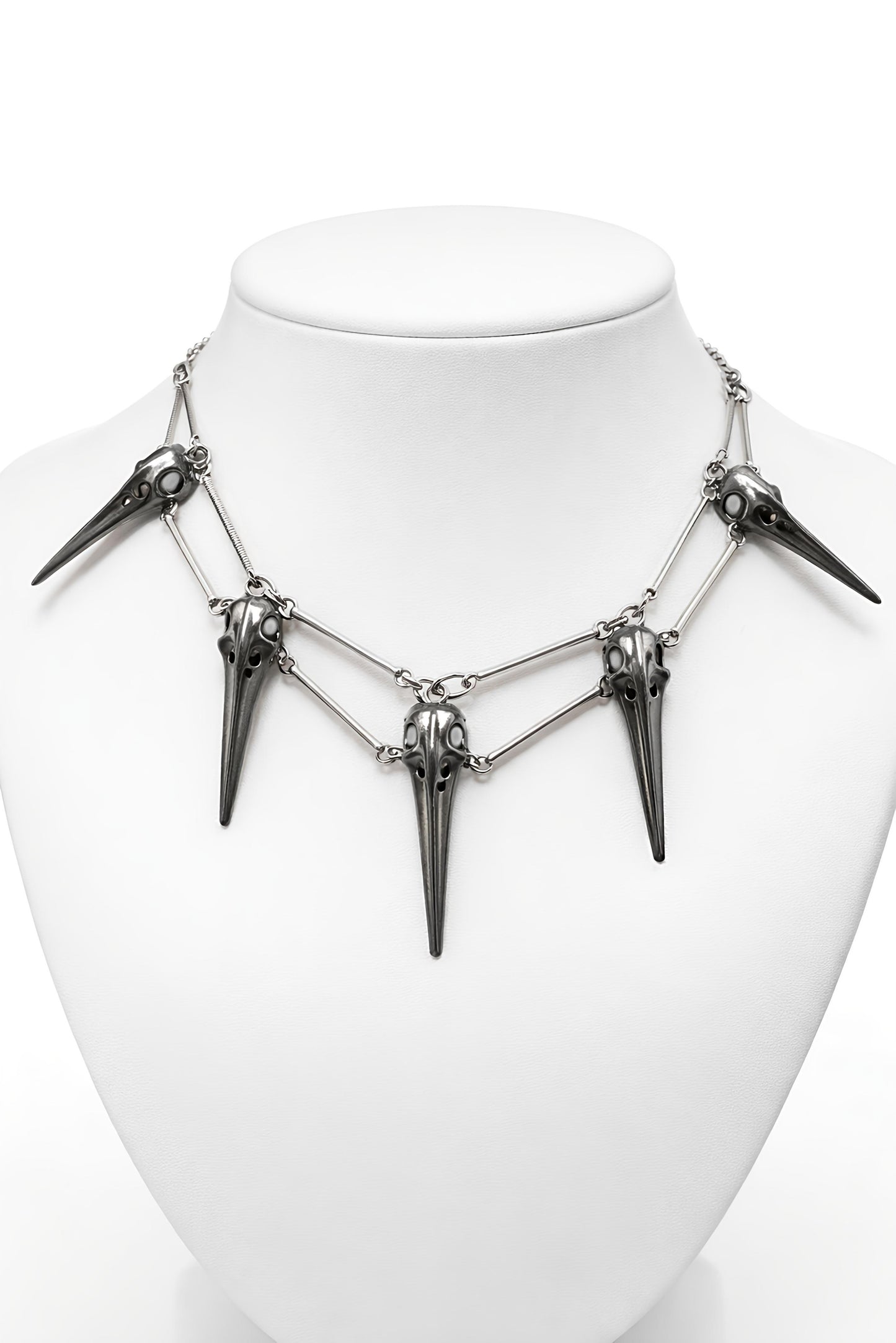 Crow Mask Gothic Necklace