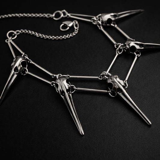 Crow Mask Gothic Necklace