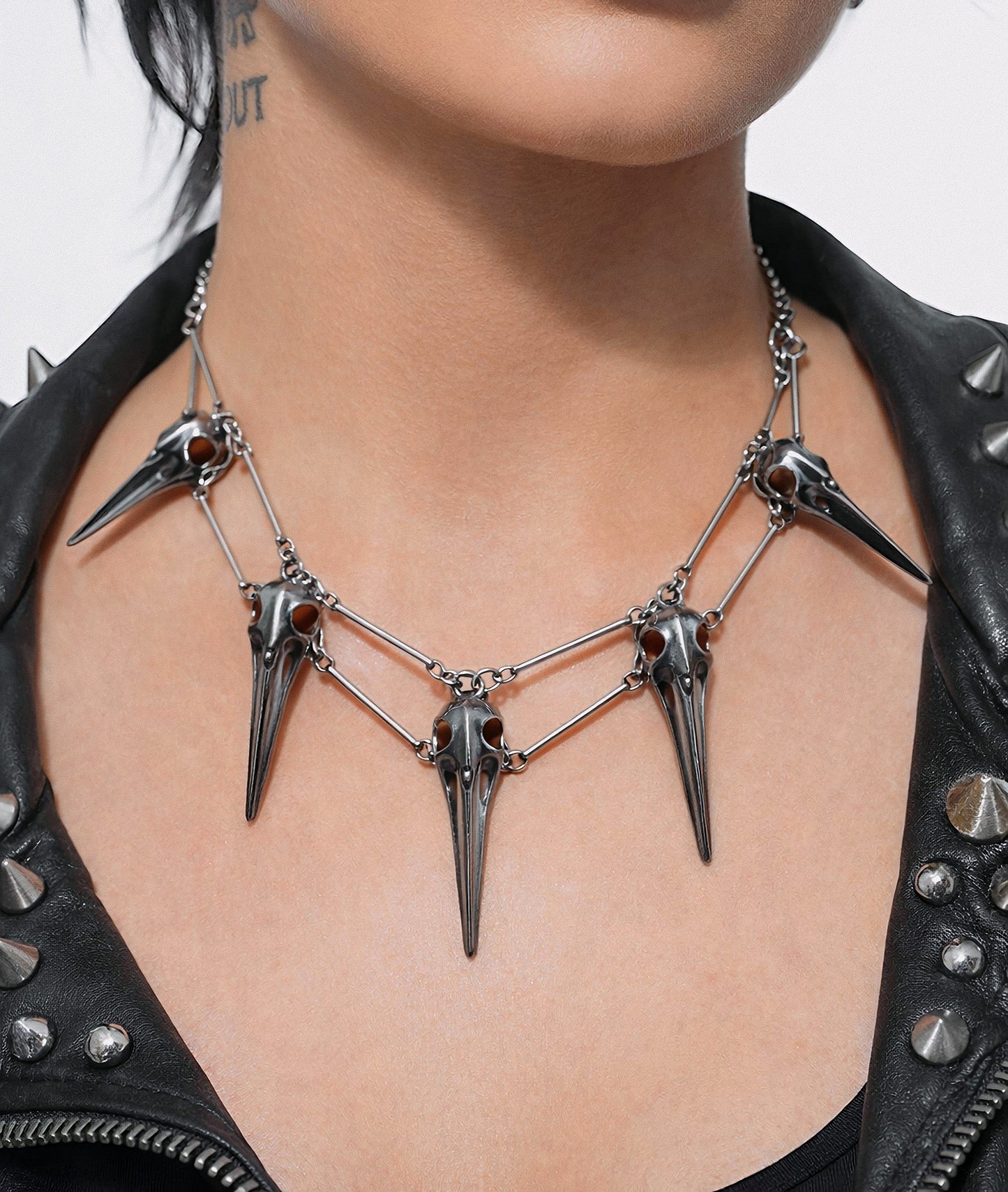 Crow Mask Gothic Necklace
