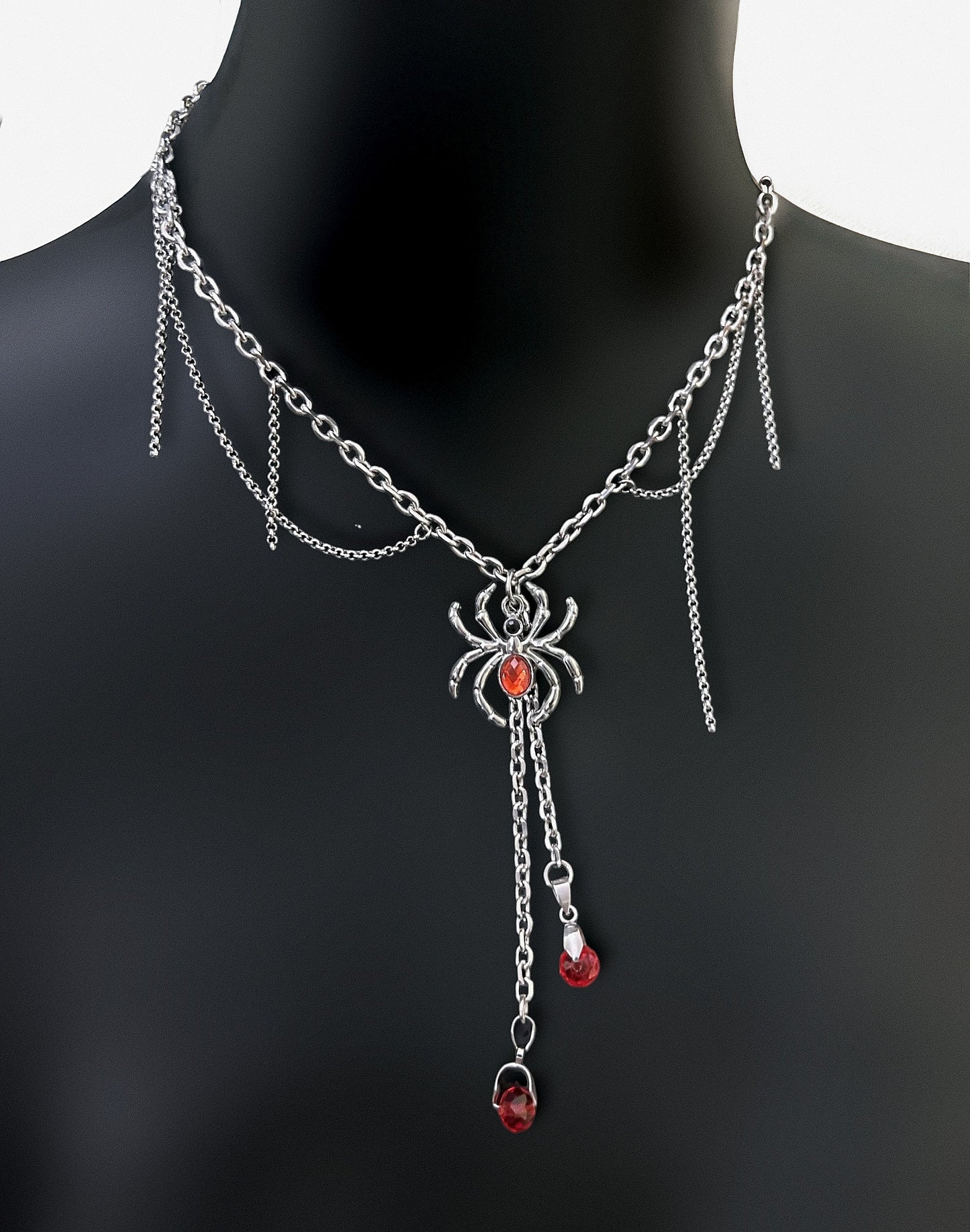 Arachnid Drop Gothic Necklace