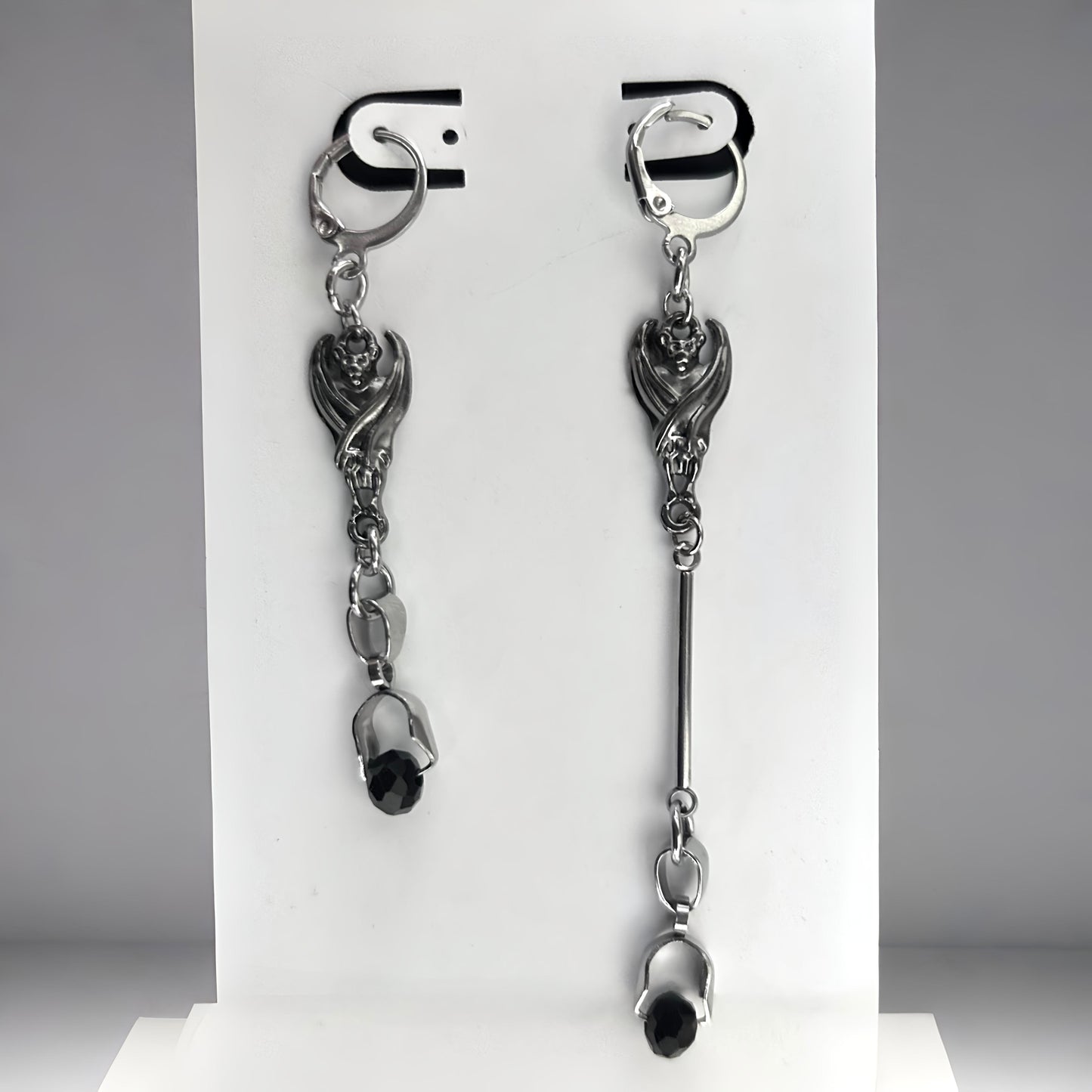 Mourning Bat Drop Earrings