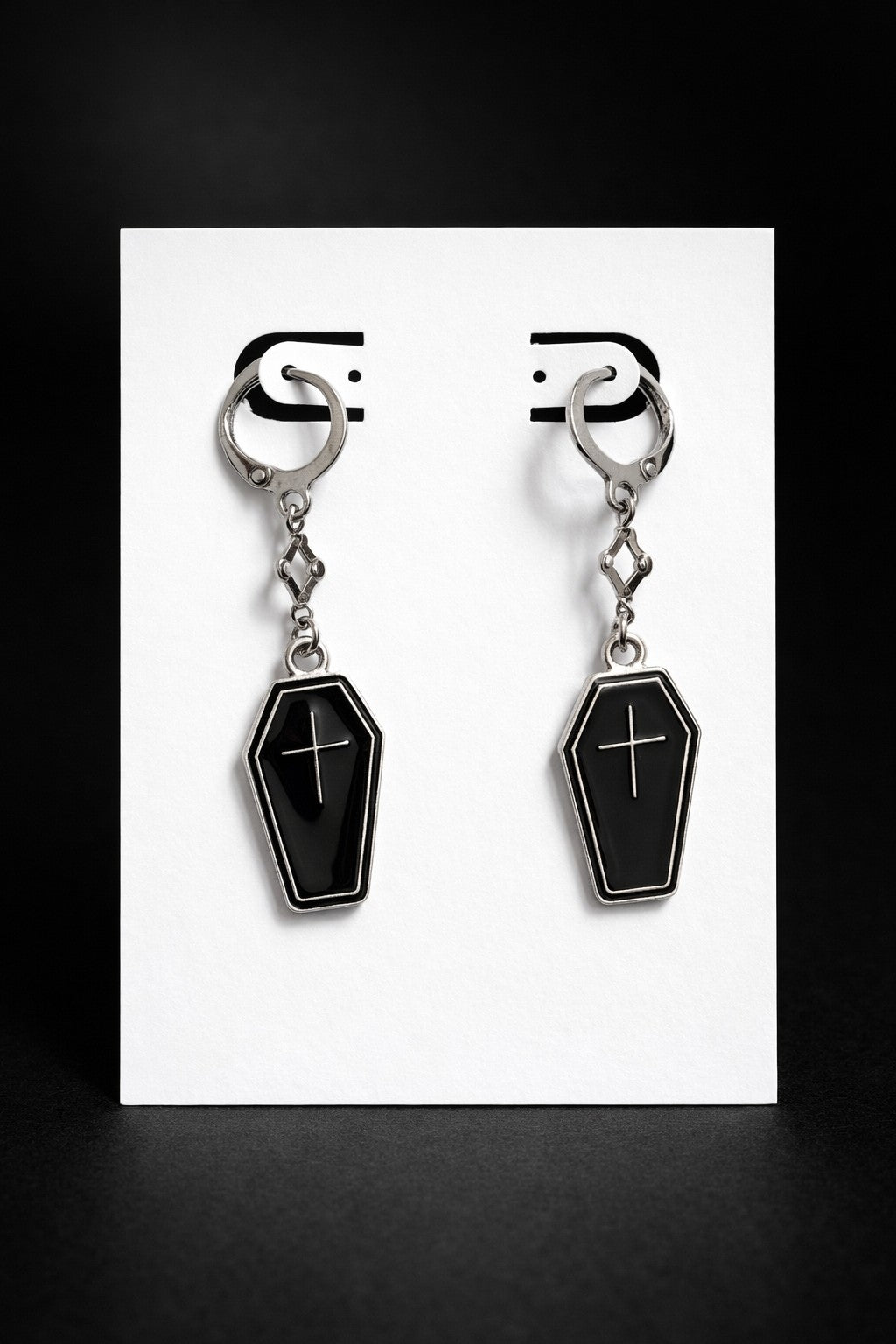 Witch's Charm Cross Drop Earrings