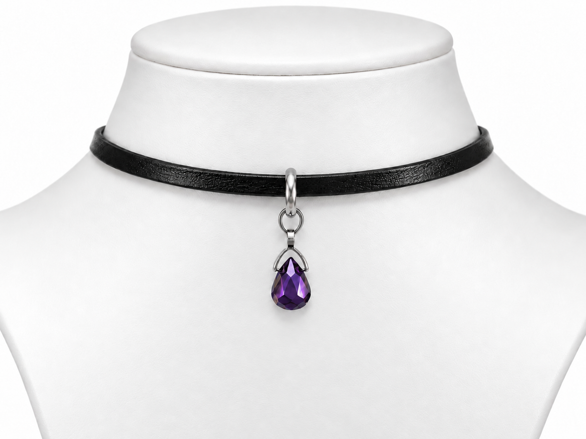 Seawitch Amethyst Bead Choker Necklace