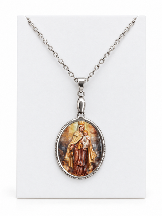 Mother Mary and Baby Jesus Pendant
