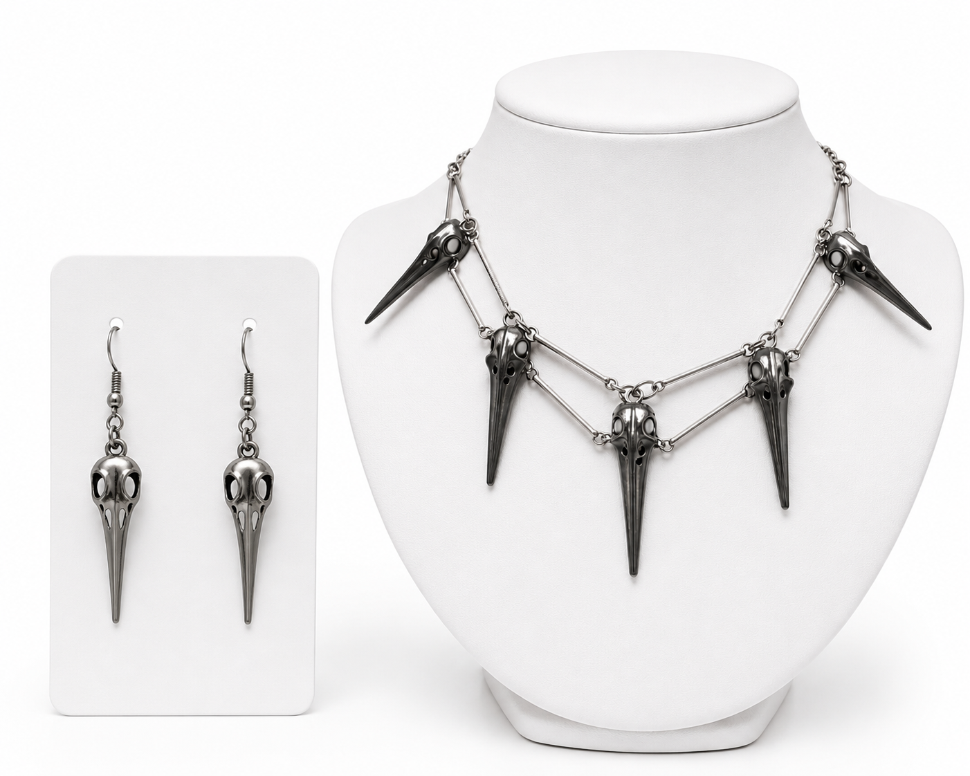 Crow Plague Mask Jewellery Set