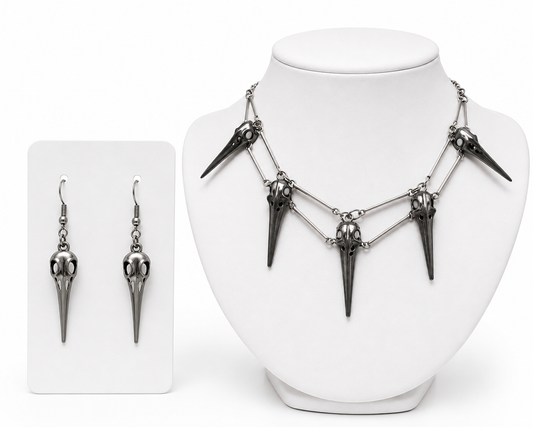 Crow Plague Mask Jewellery Set