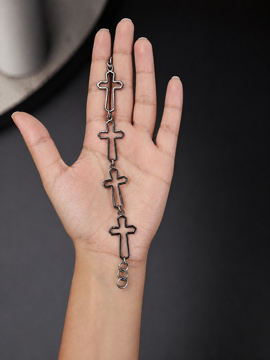 Hollow Cross Gothic Bracelet