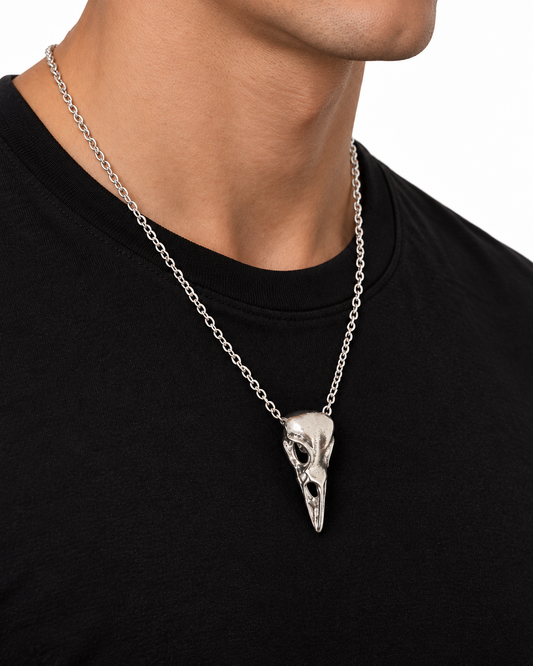 Hollow Omen Bird Skull Pendant