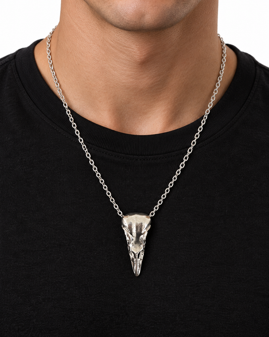 Hollow Omen Bird Skull Pendant