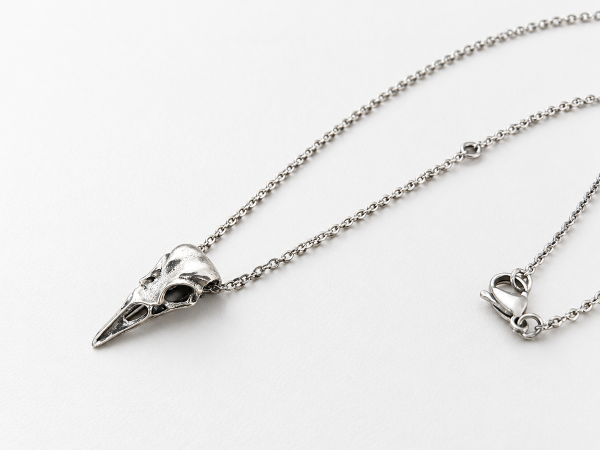 Hollow Omen Bird Skull Pendant