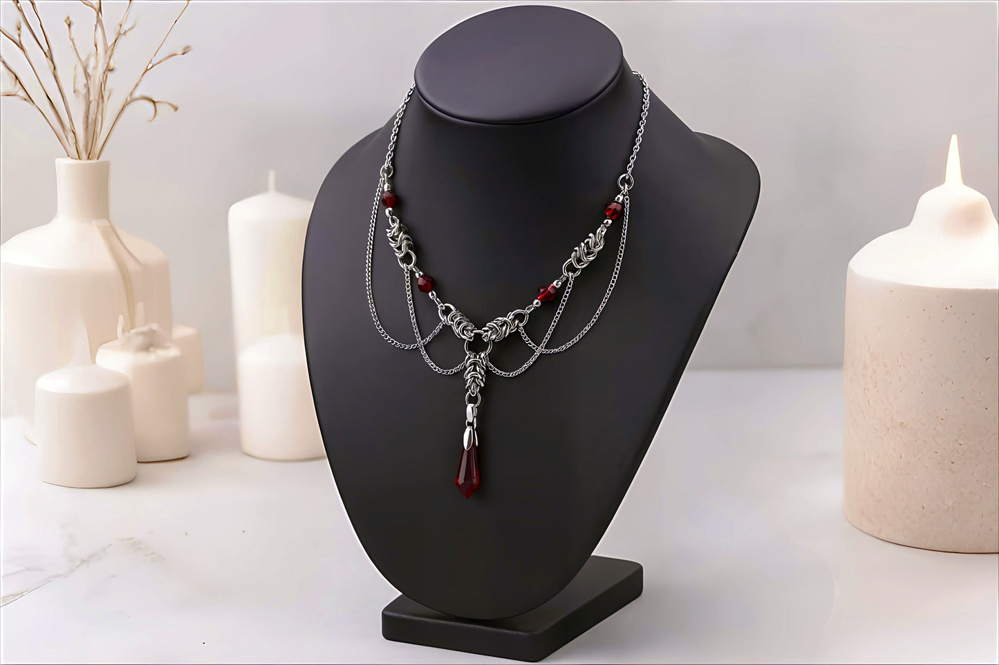 Warmaiden Chainmaille Gothic Necklace