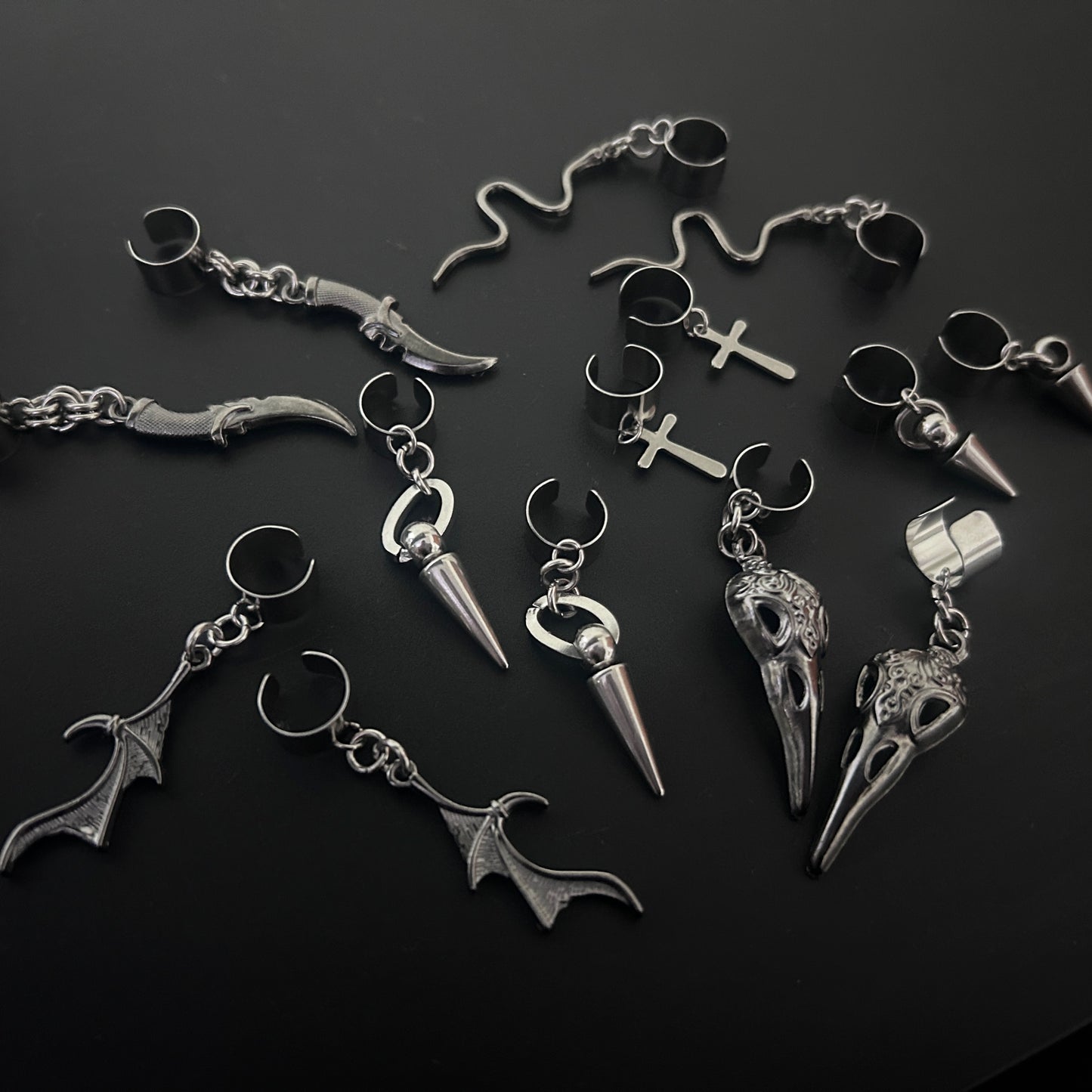 Non-Piercing Gothic Ear Cuffs (Set of 7)