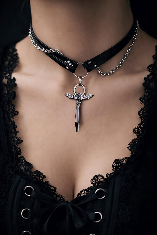 Sanguini's Coven Leather Choker Necklace