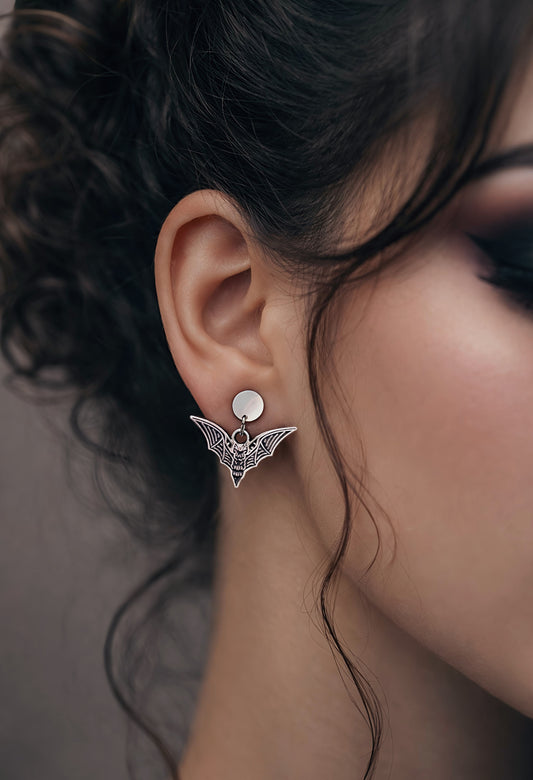 Obsidian Bat Sigil Studs