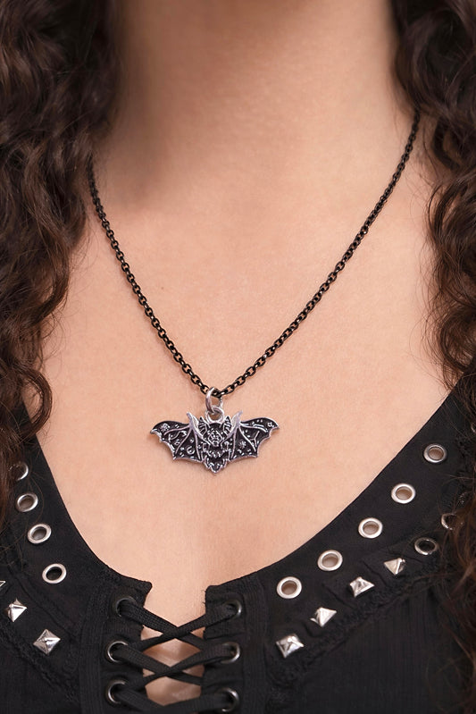 Obsidian Bat Sigil Pendant