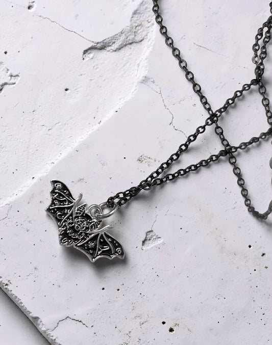 Obsidian Bat Sigil Pendant