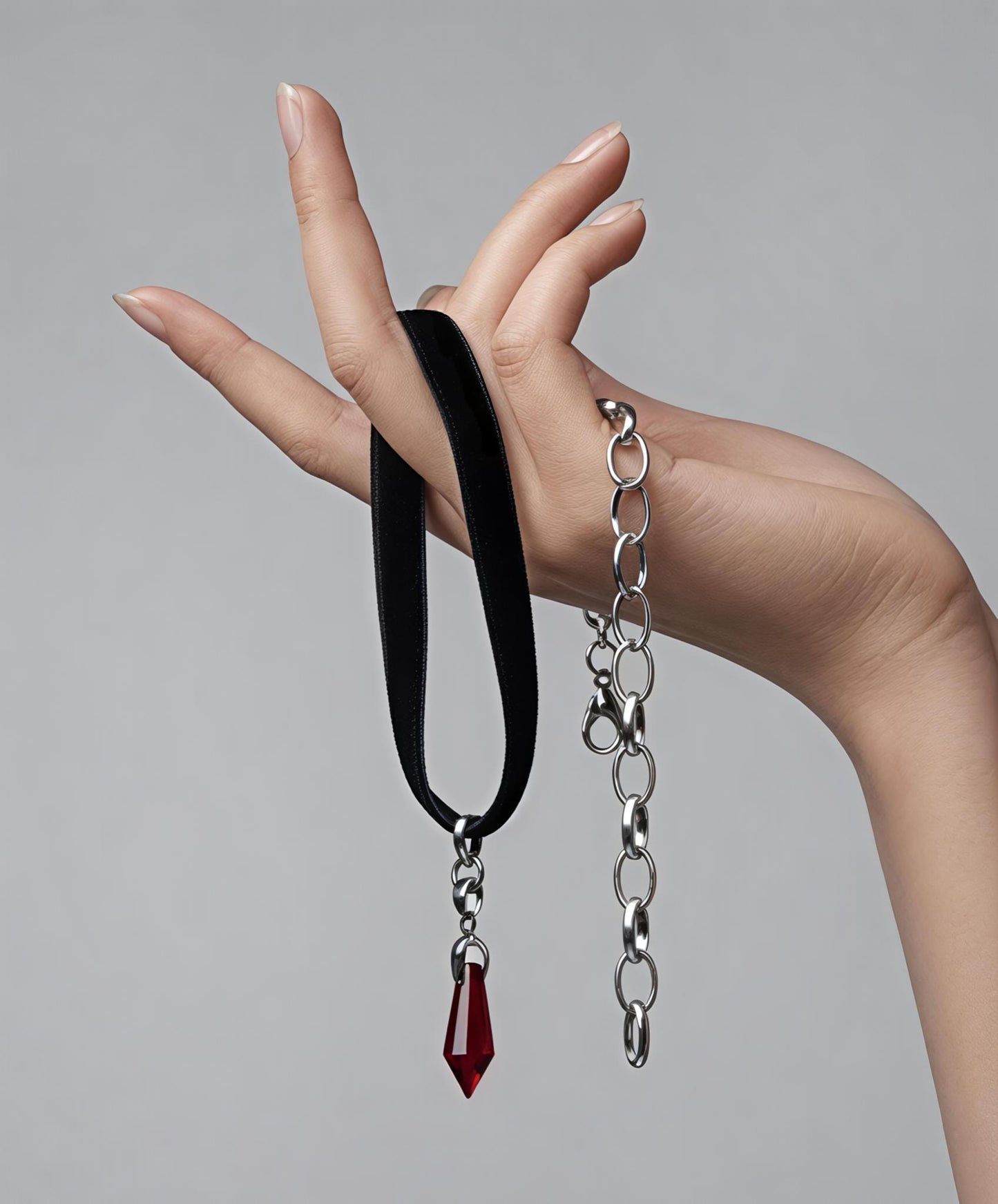 Immortal's Kiss Gothic Velvet Choker Necklace