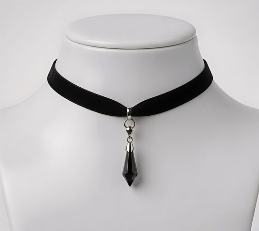 Immortal's Kiss Gothic Velvet Choker Necklace
