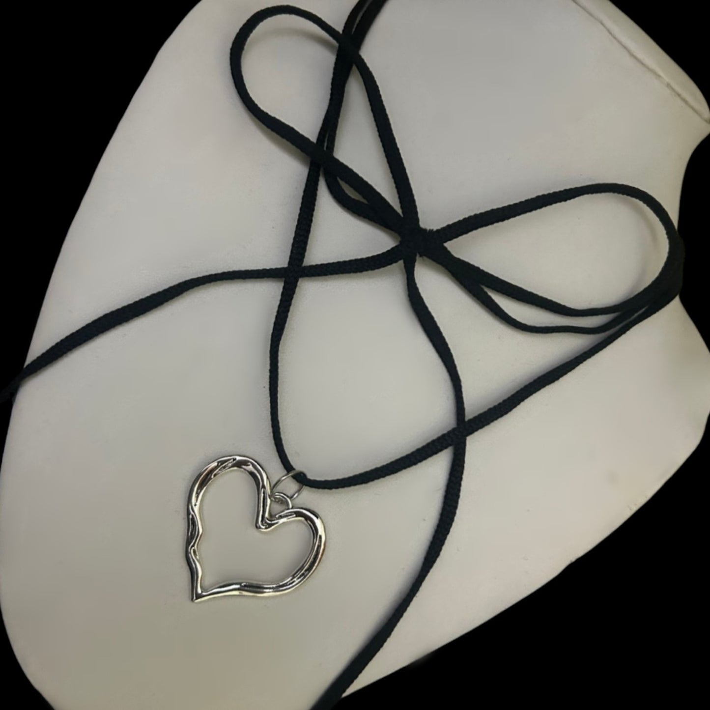 Knotted Heart Choker Pendant