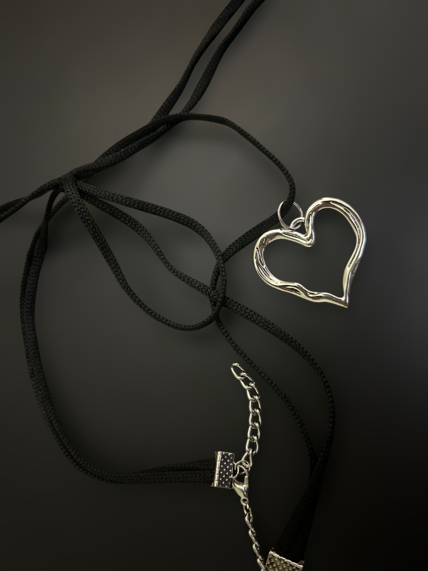 Knotted Heart Choker Pendant