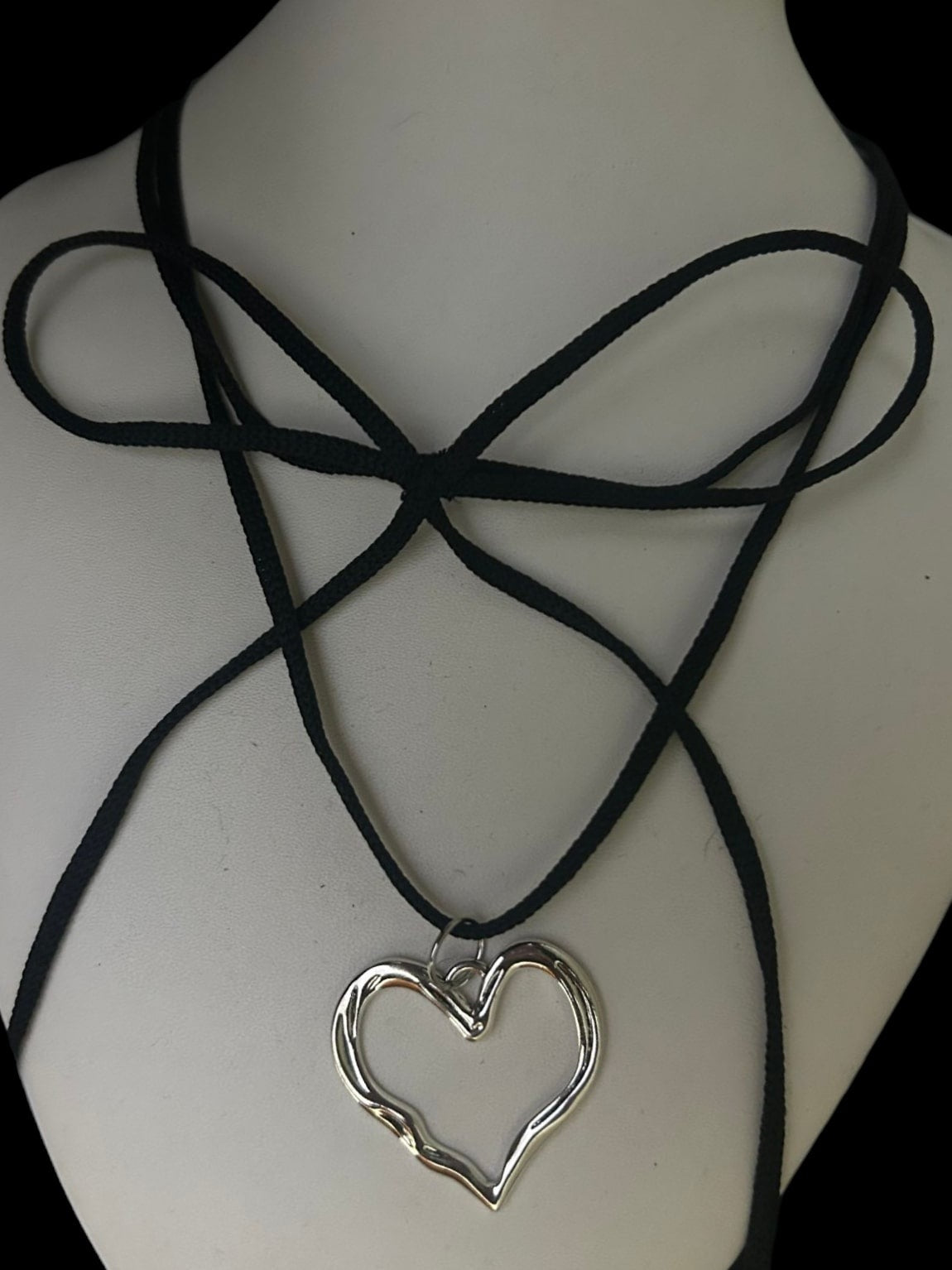 Knotted Heart Choker Pendant