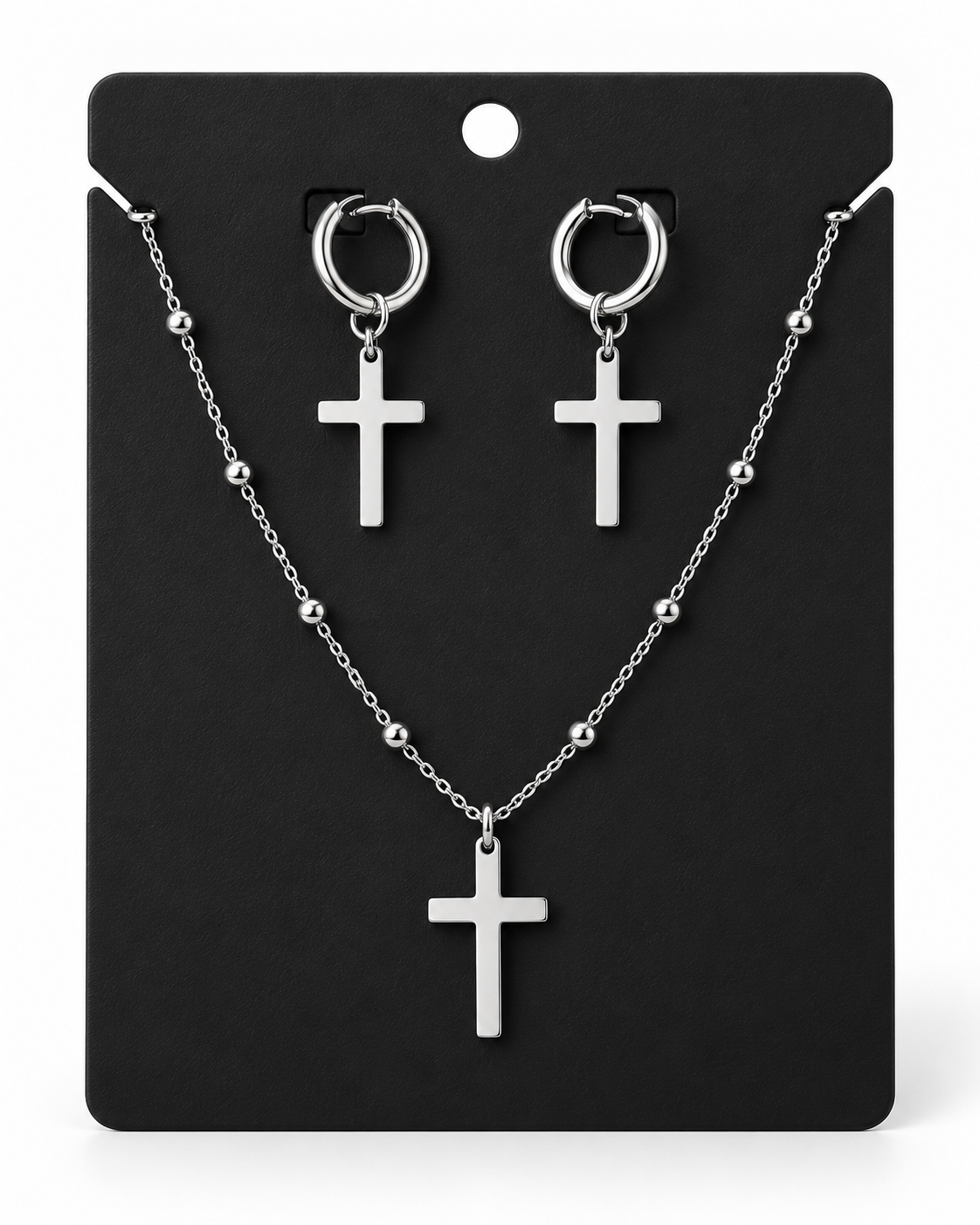 Midnight Chapel Cross Jewelry Set