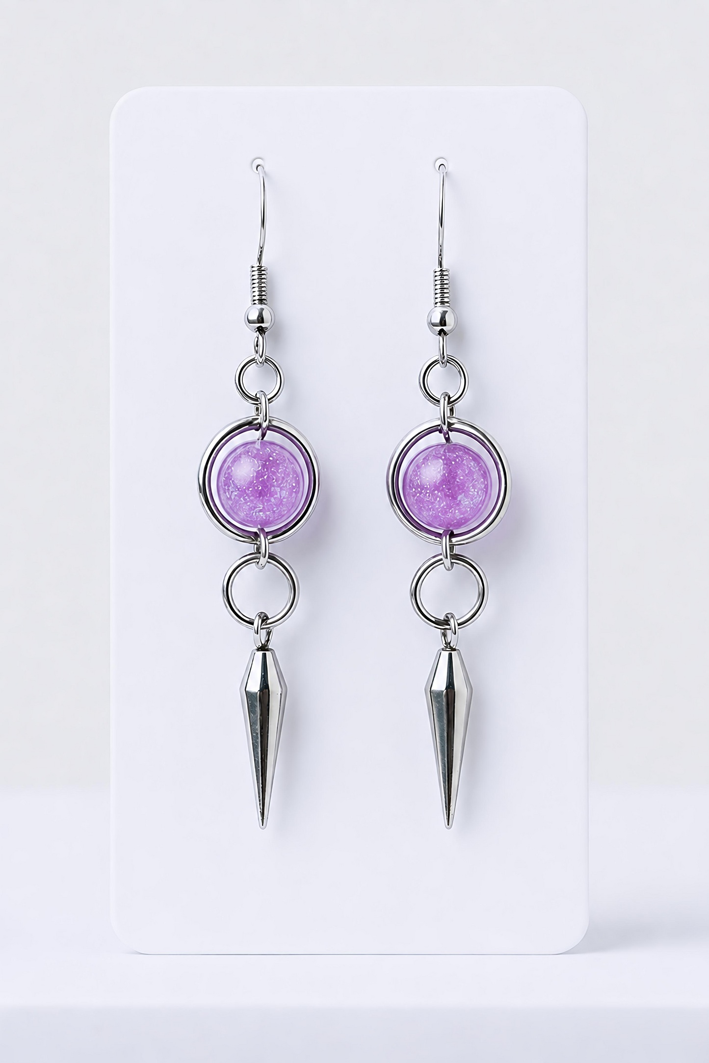 Mystic Falls Amethyst Gothic Earrings