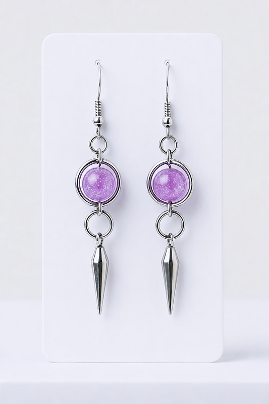 Mystic Falls Amethyst Gothic Earrings