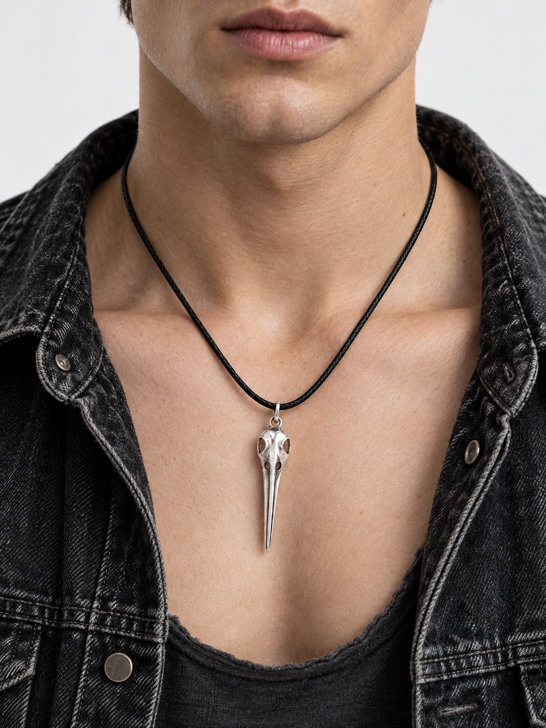 Raven Mask Bird Skull Pendant