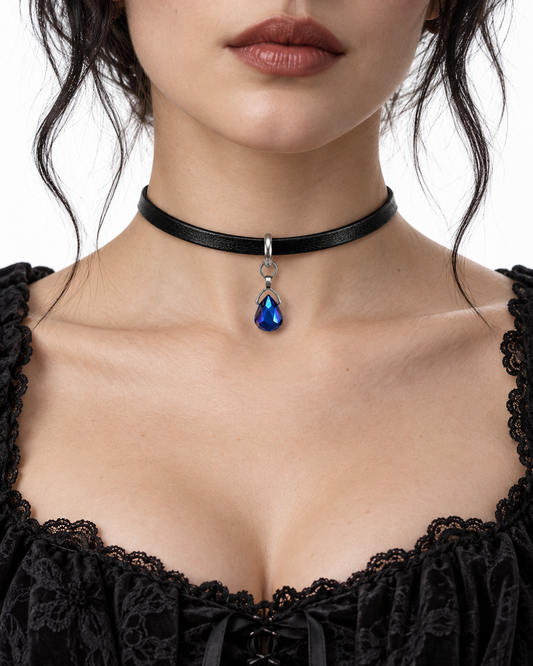 Seawitch Sapphire Bead Choker Necklace