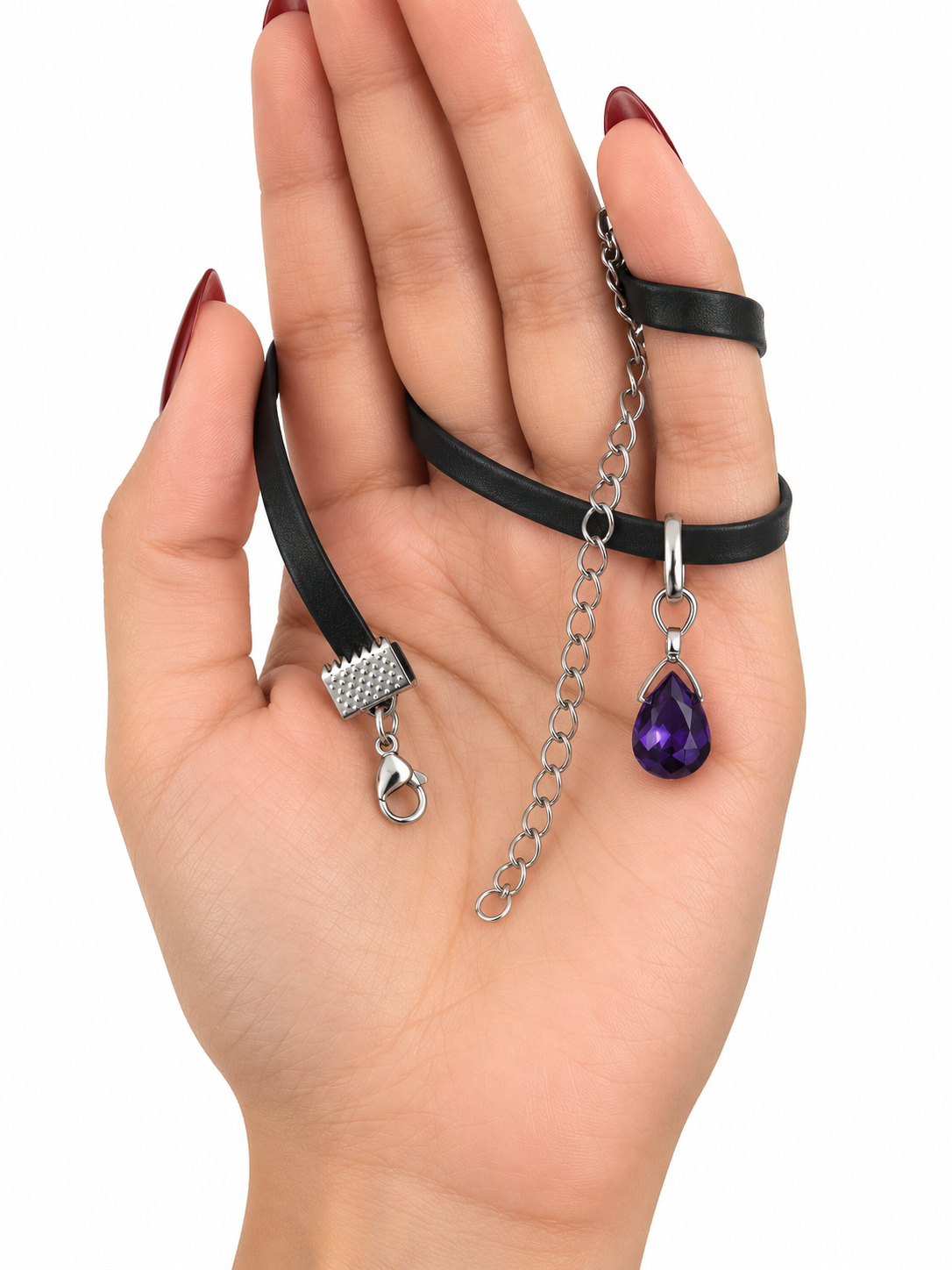 Seawitch Amethyst Bead Choker Necklace