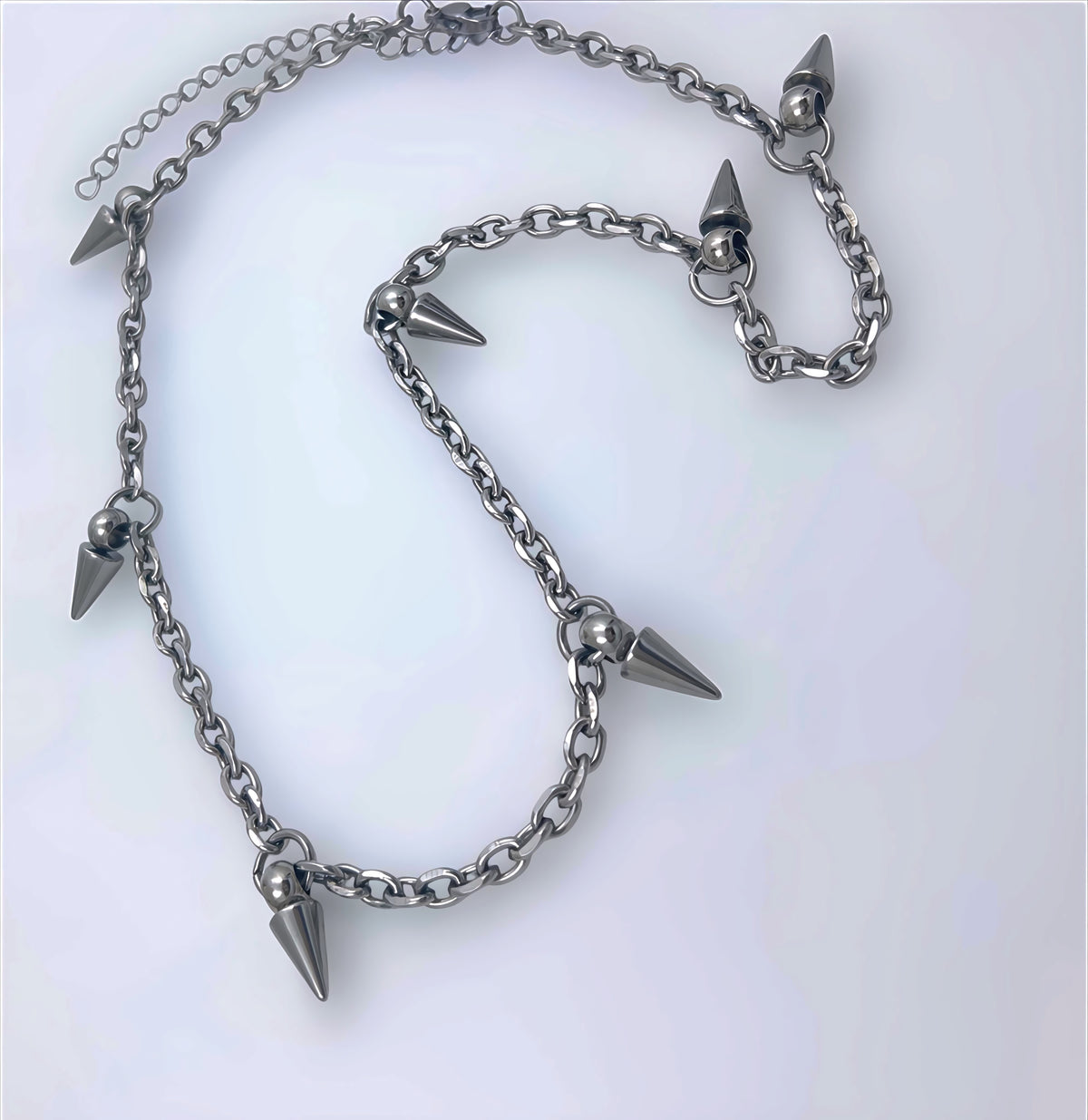 Steel Fang Collar Necklace