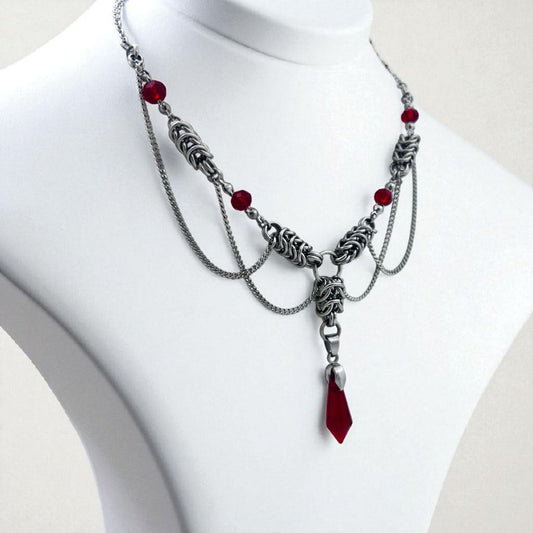Warmaiden Chainmaille Gothic Necklace
